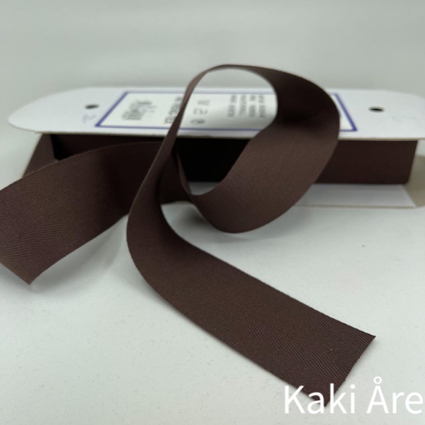 Bomullsband 40mm brun