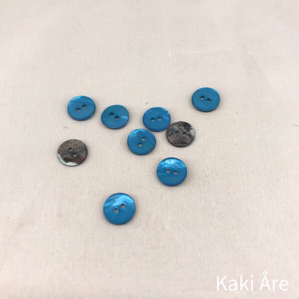 Knapp pärlemor 13mm blå