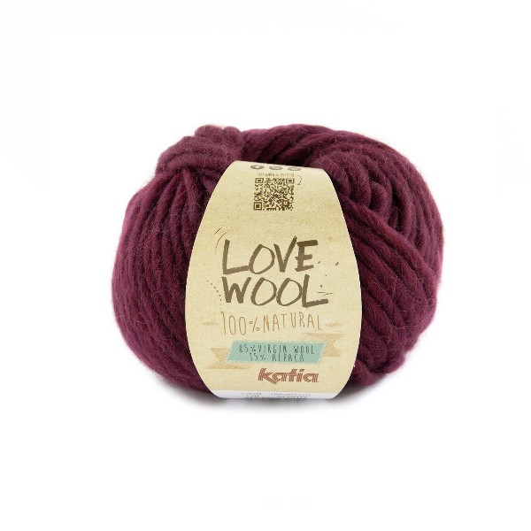 Katia Love Wool 129 vinröd