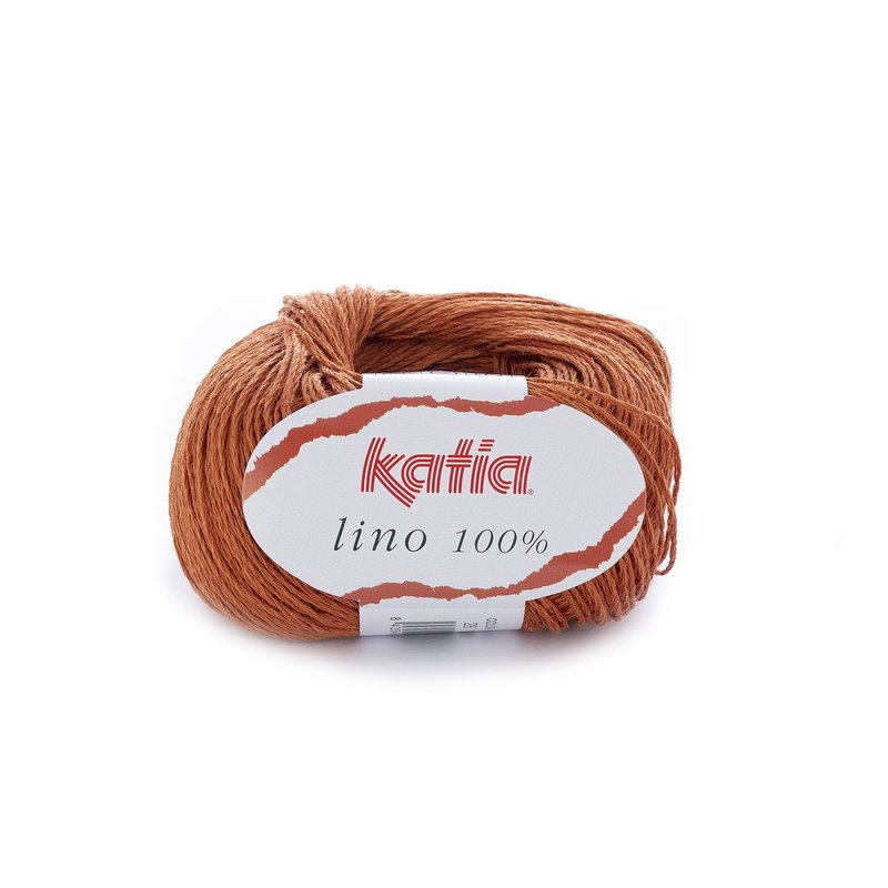 Katia Lino 100% 28 djup orange