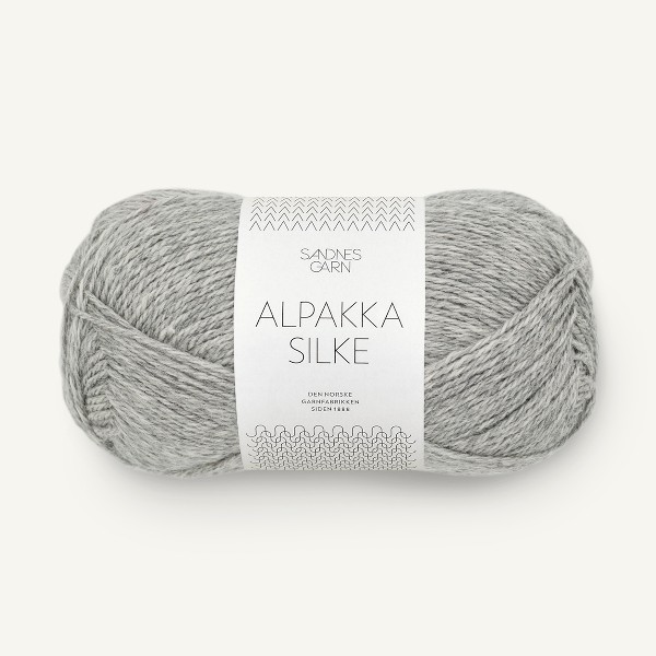 Alpakka Silke 1042 lys gråmelert