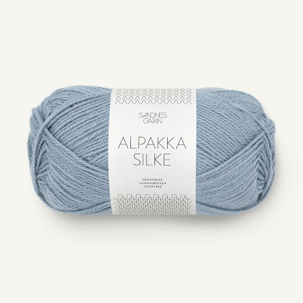 Alpakka Silke 6041 dammig blå