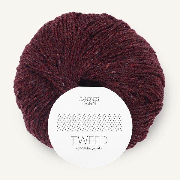 Tweed Recycled 4085 vinröd