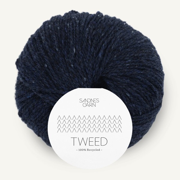 Tweed Recycled 5585 marinblå