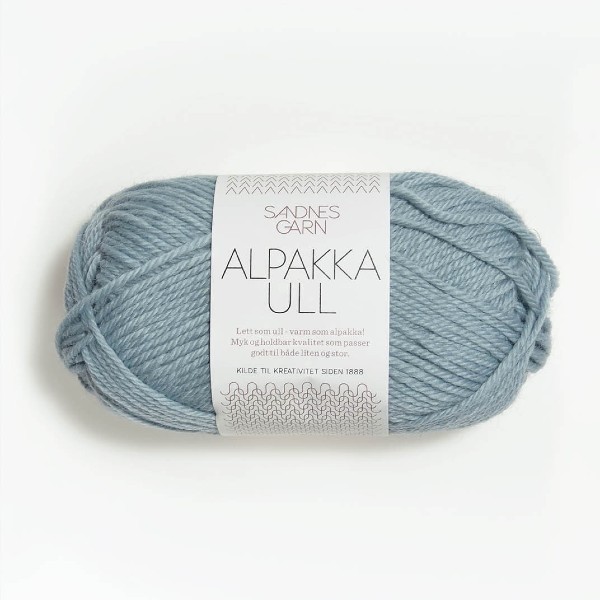 Alpakka Ull 6531 isblå