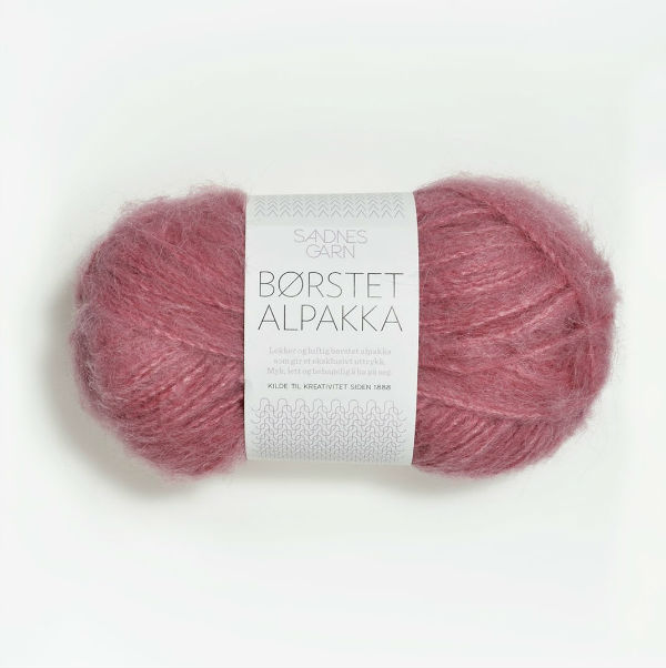 Borstad Alpakka 4324 varm rosa
