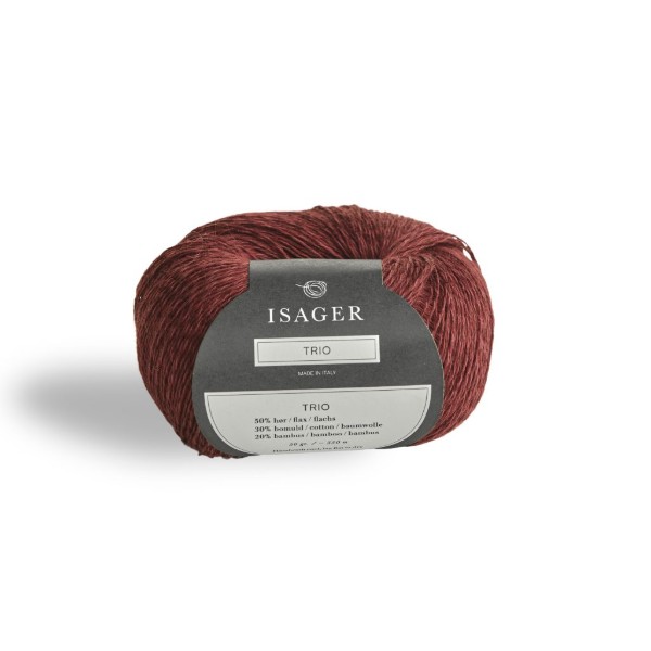 Isager Trio 1 färg bordeaux av hög kvalitet – perfekt för ditt nästa kreativa projekt. Alltid med snabb leverans och trygga betalningar.