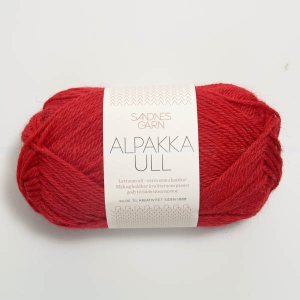 Alpakka Ull 4219 röd