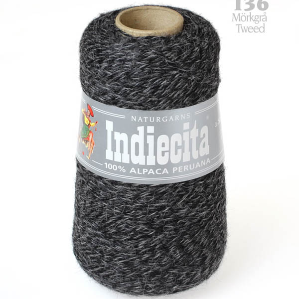 Indiecita kon 136 mörkgrå tweed